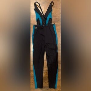 S Black/teal Free People jumpsuit